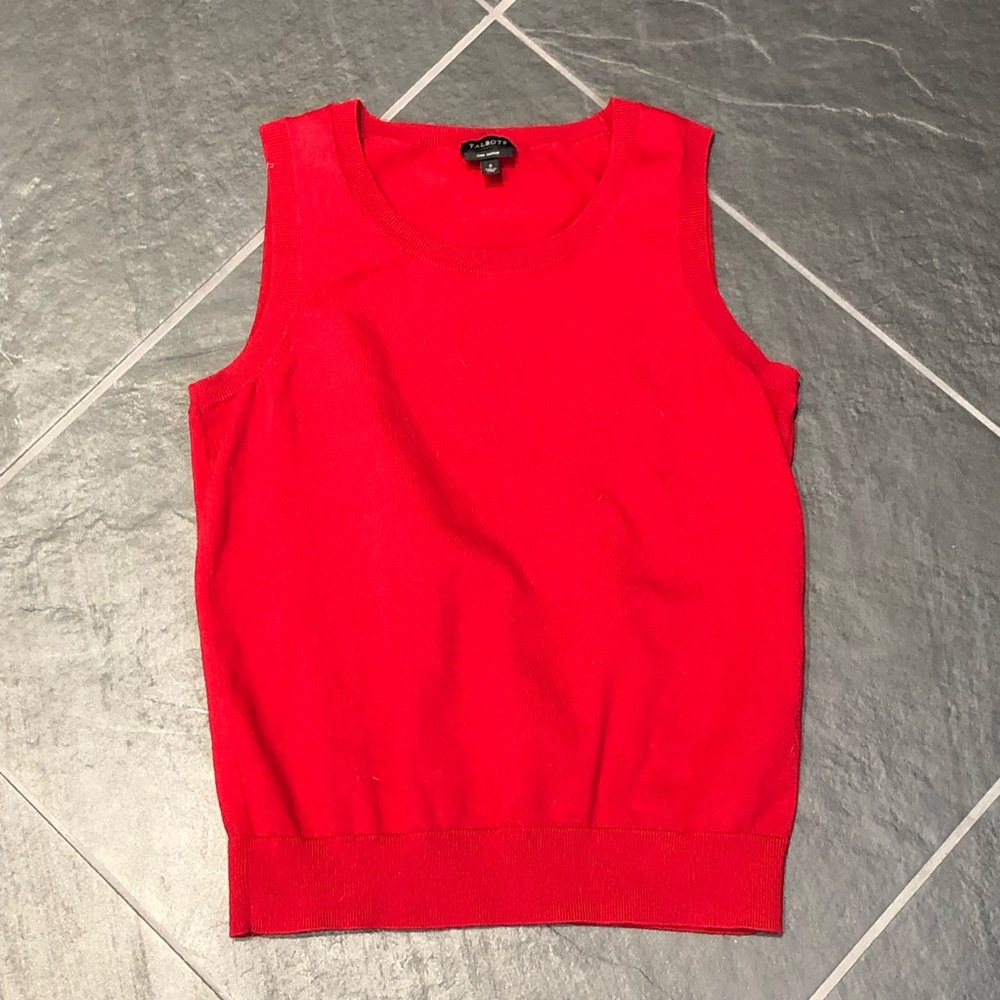 Talbots Knit Top Red Small